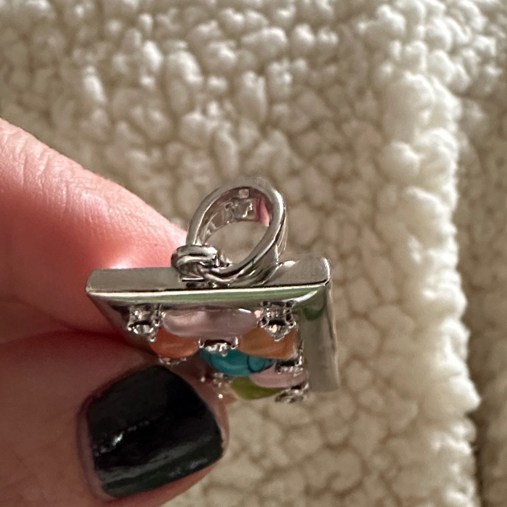 Lia Sophia Galileo Silver-Tone Slide Pendant with multicolored stones & crystals - Picture 9 of 10